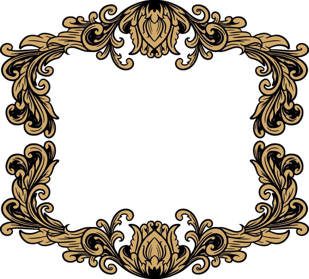 Vector frame ornament vintage calssic element decoration
