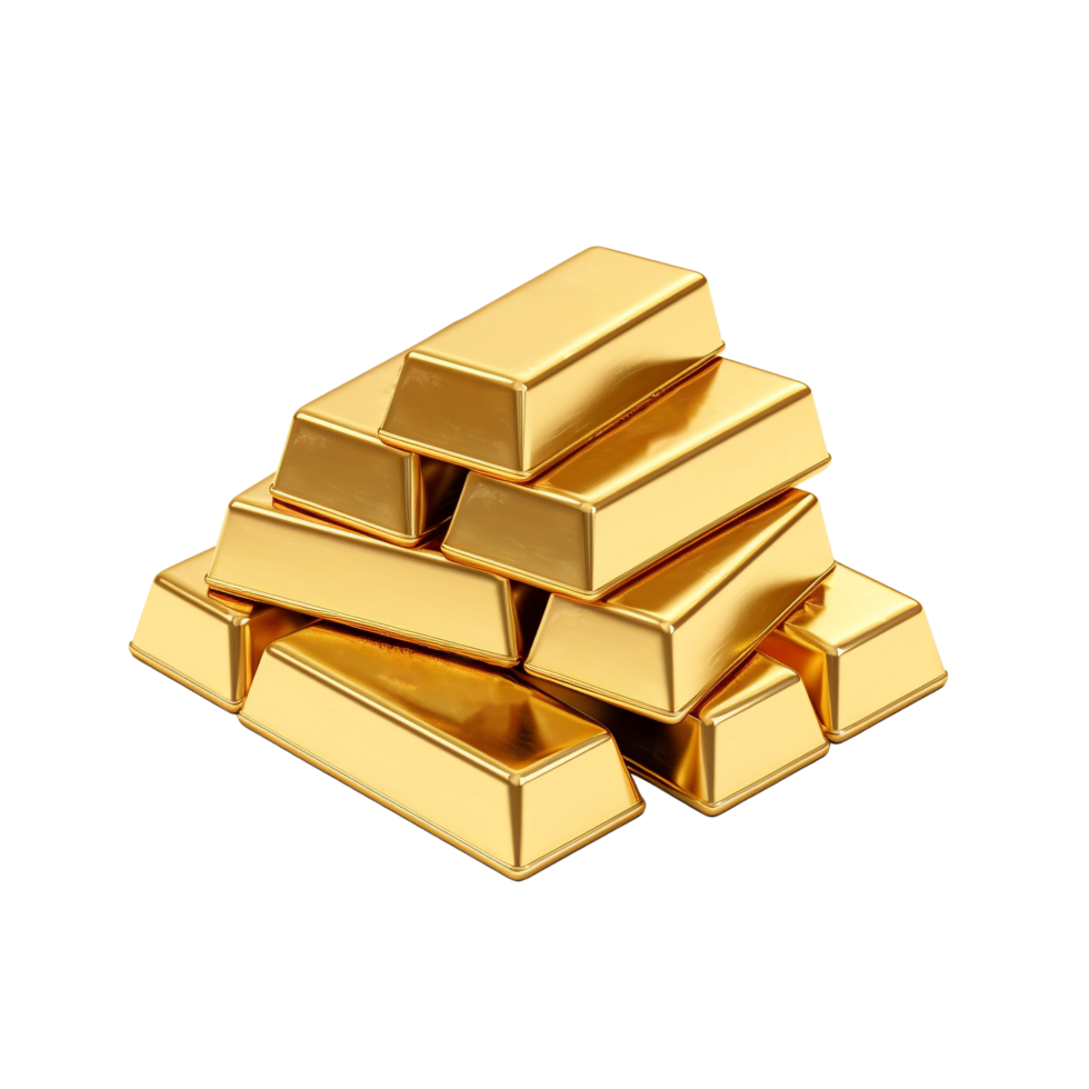 AI generated Gold bar clip art png