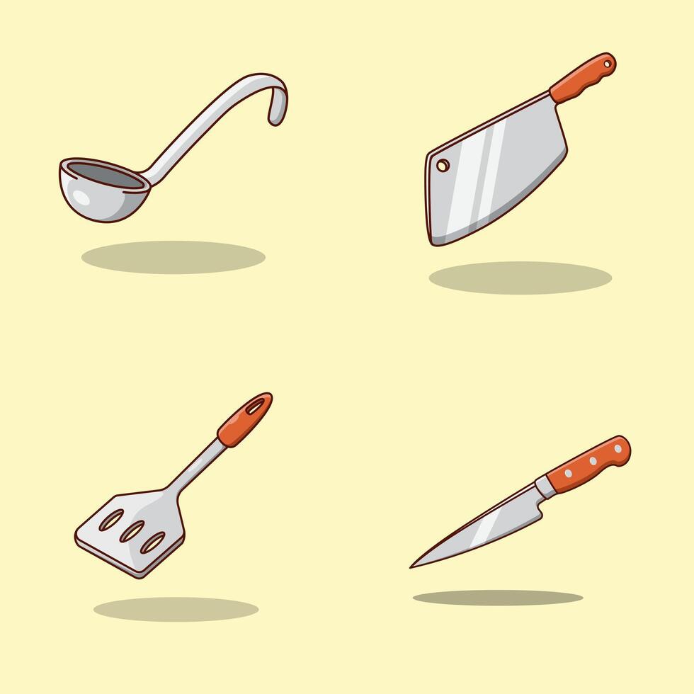 gratis ilustración vector gráfico de cocina herramientas colocar.