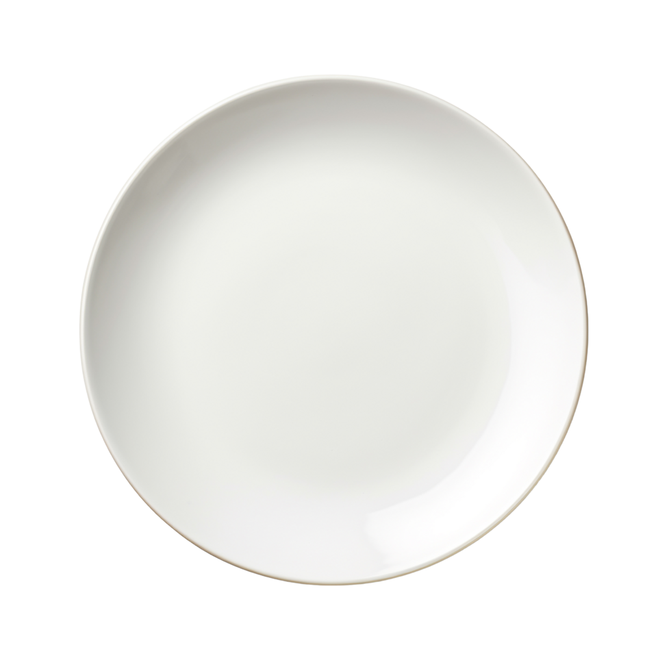 AI generated Empty ceramic round plate clip art png