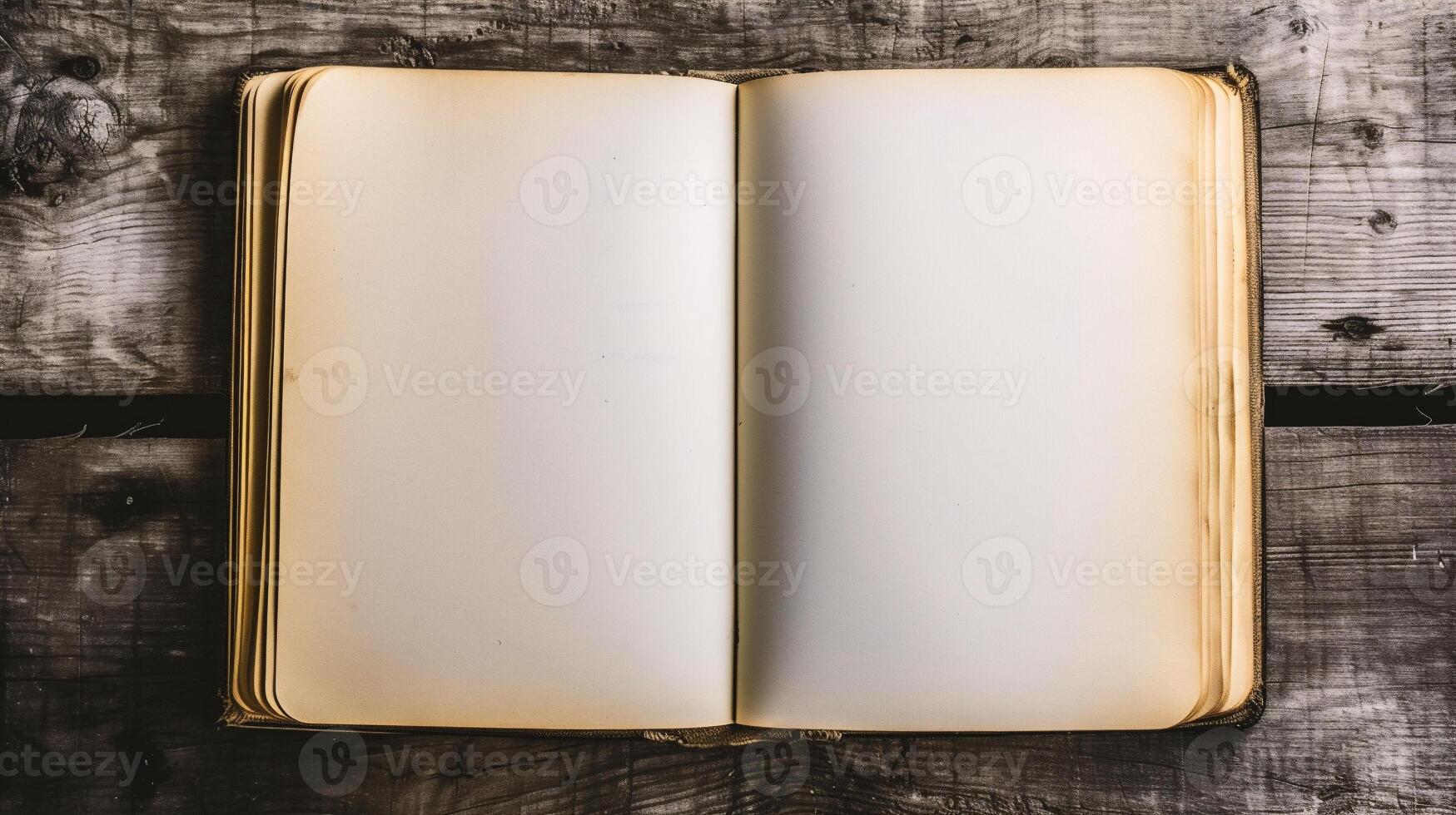 AI generated Blank book on grunge background photo