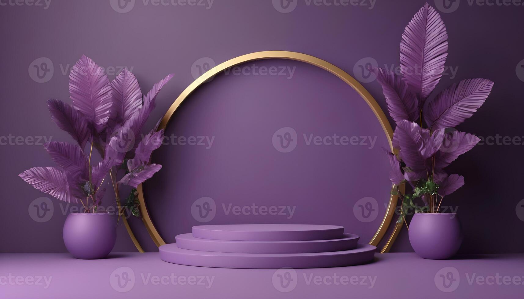 AI generated Luxury podium for product presentation 3d render photo