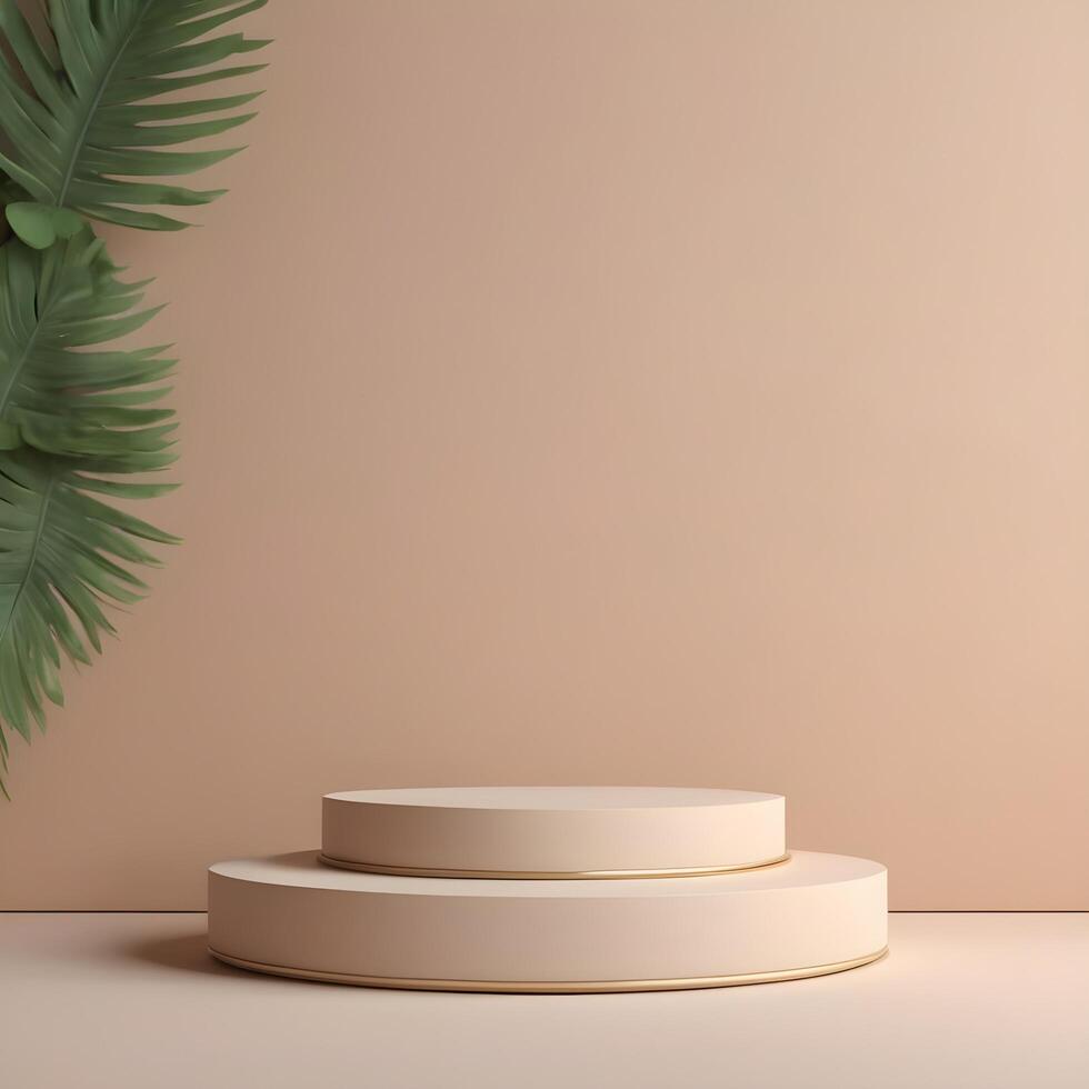 AI generated Luxury podium for product presentation 3d render photo