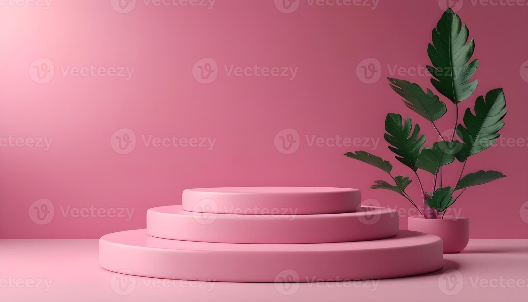 AI generated Luxury podium for product presentation 3d render photo