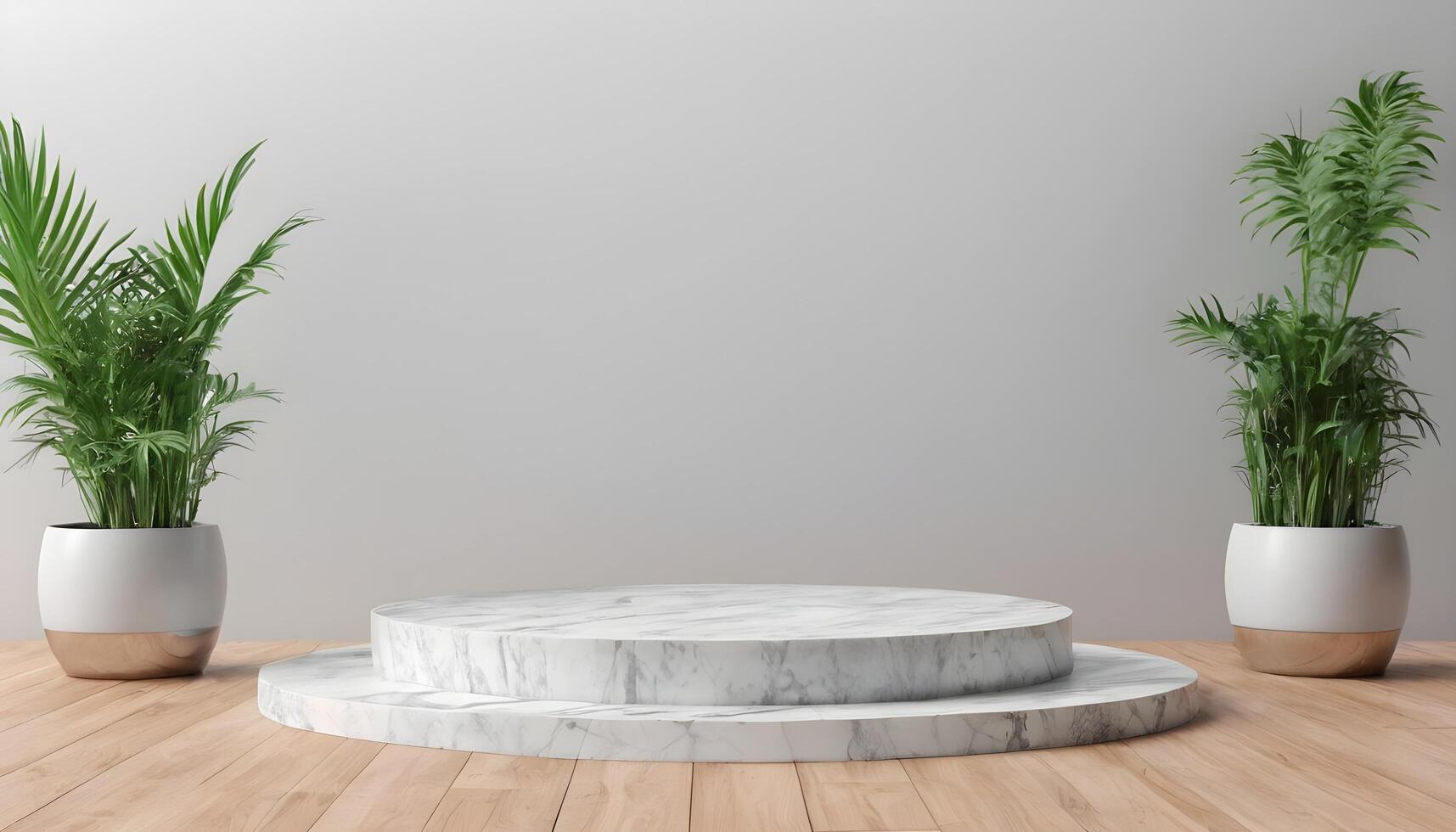 AI generated Luxury podium for product presentation 3d render photo