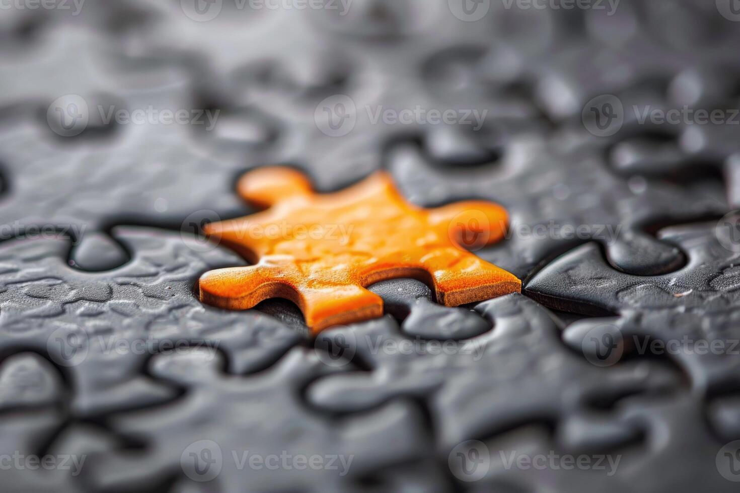 AI generated Jigsaw alone puzzle as one part of whole. symbol of association and connection. ai generated photo