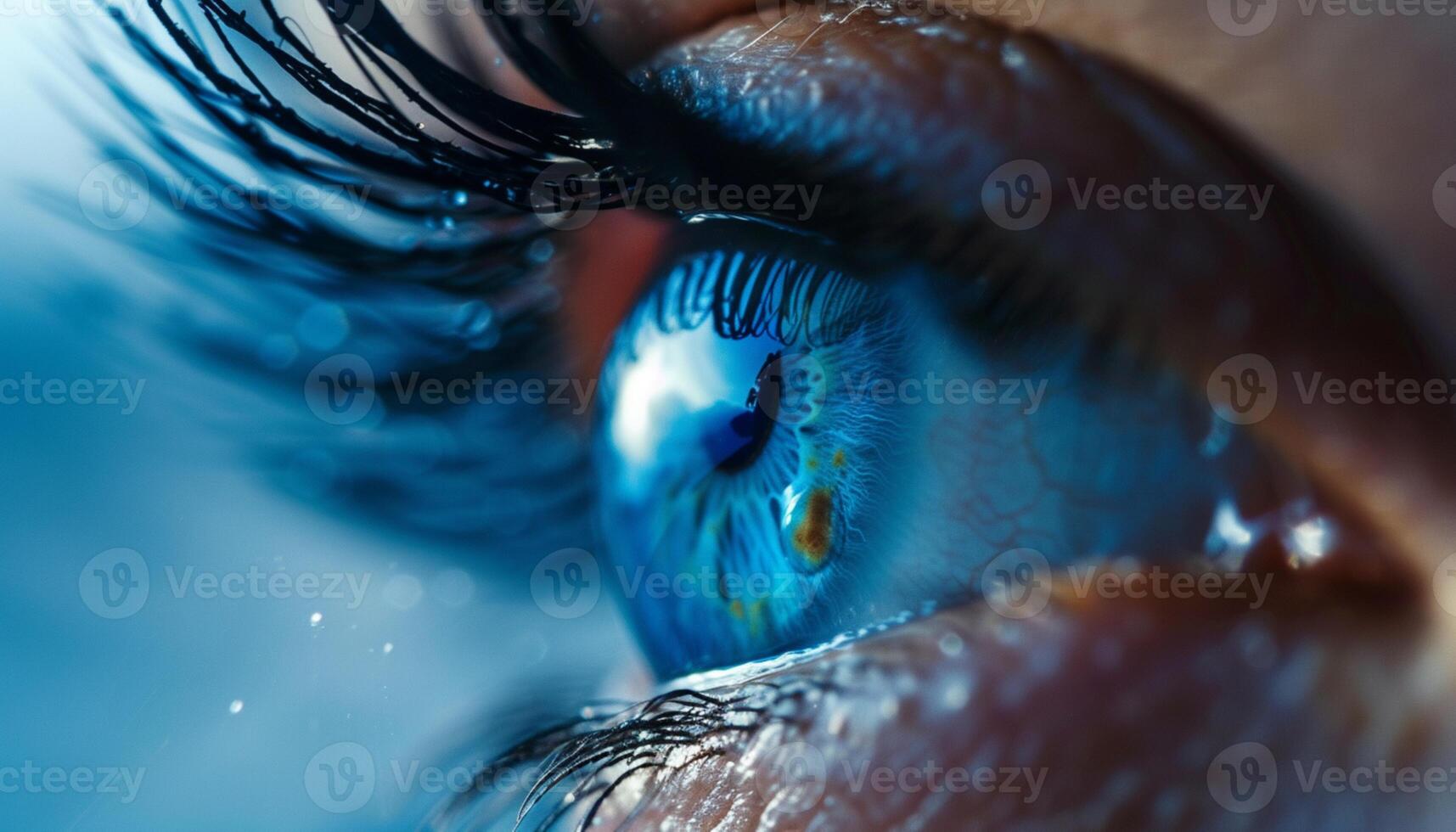 AI generated Close-up image of eyes photo