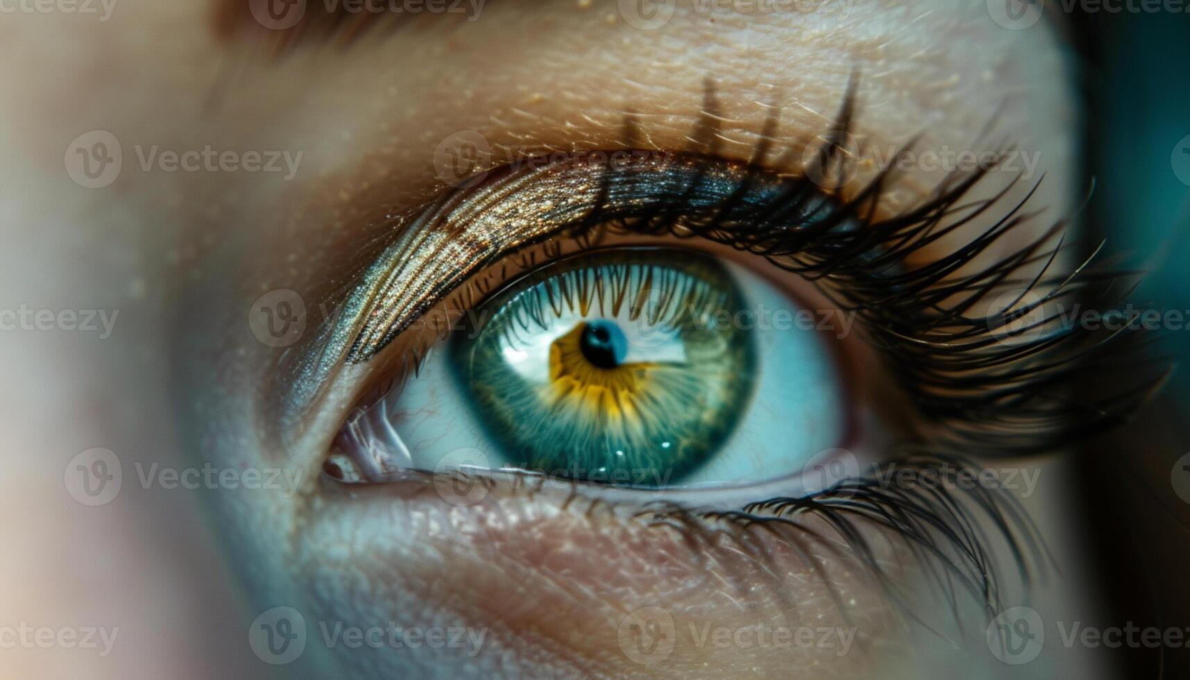 AI generated Close-up image of eyes photo