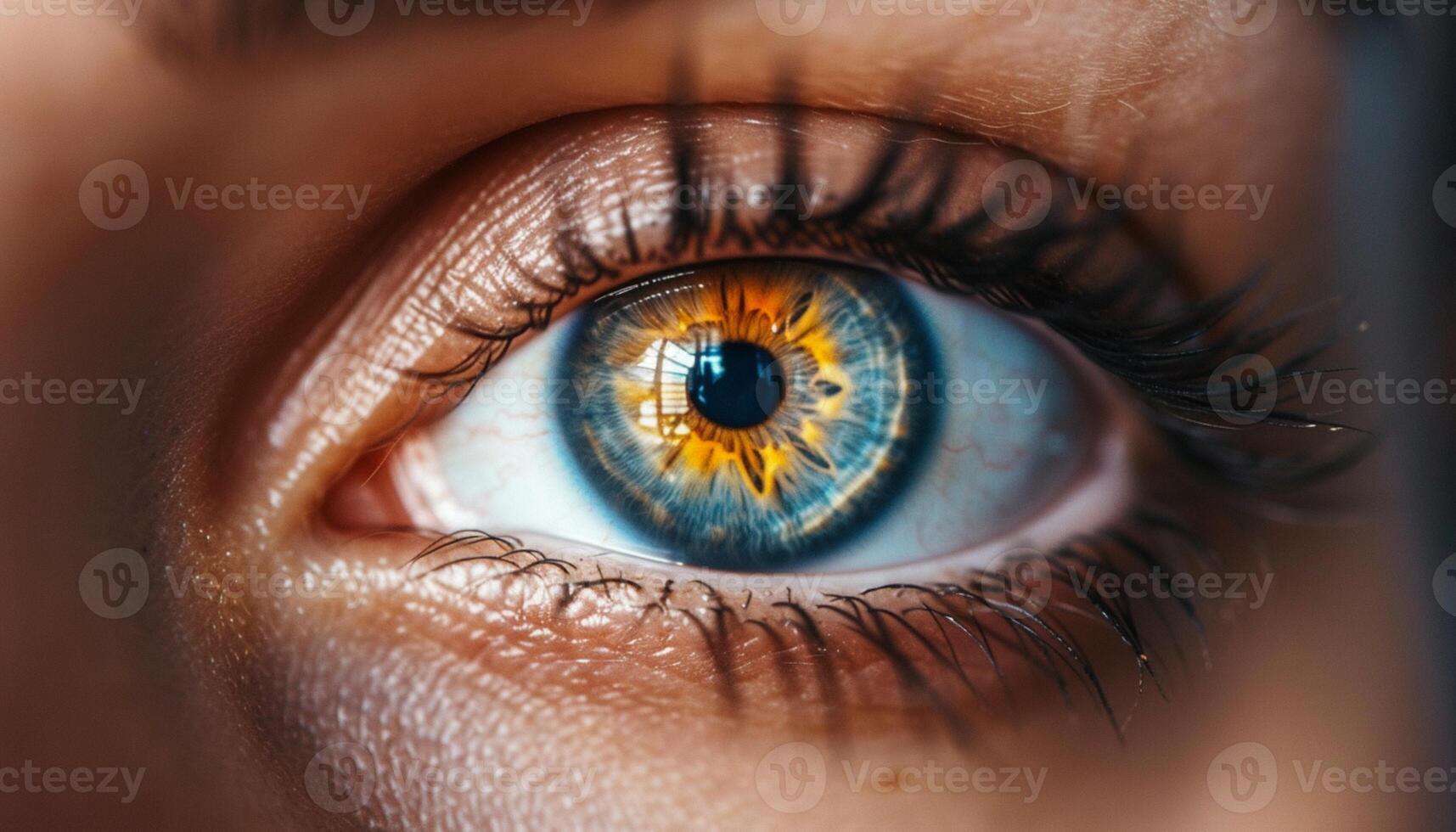 AI generated Close-up image of eyes photo