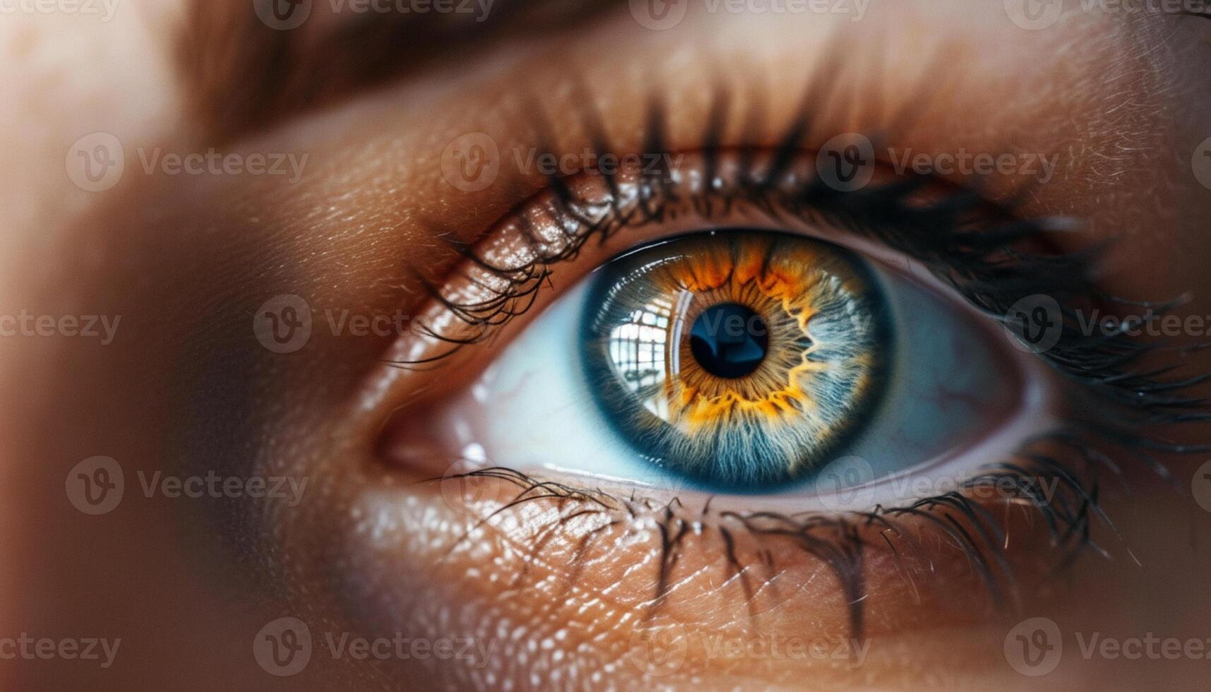 AI generated Close-up image of eyes photo