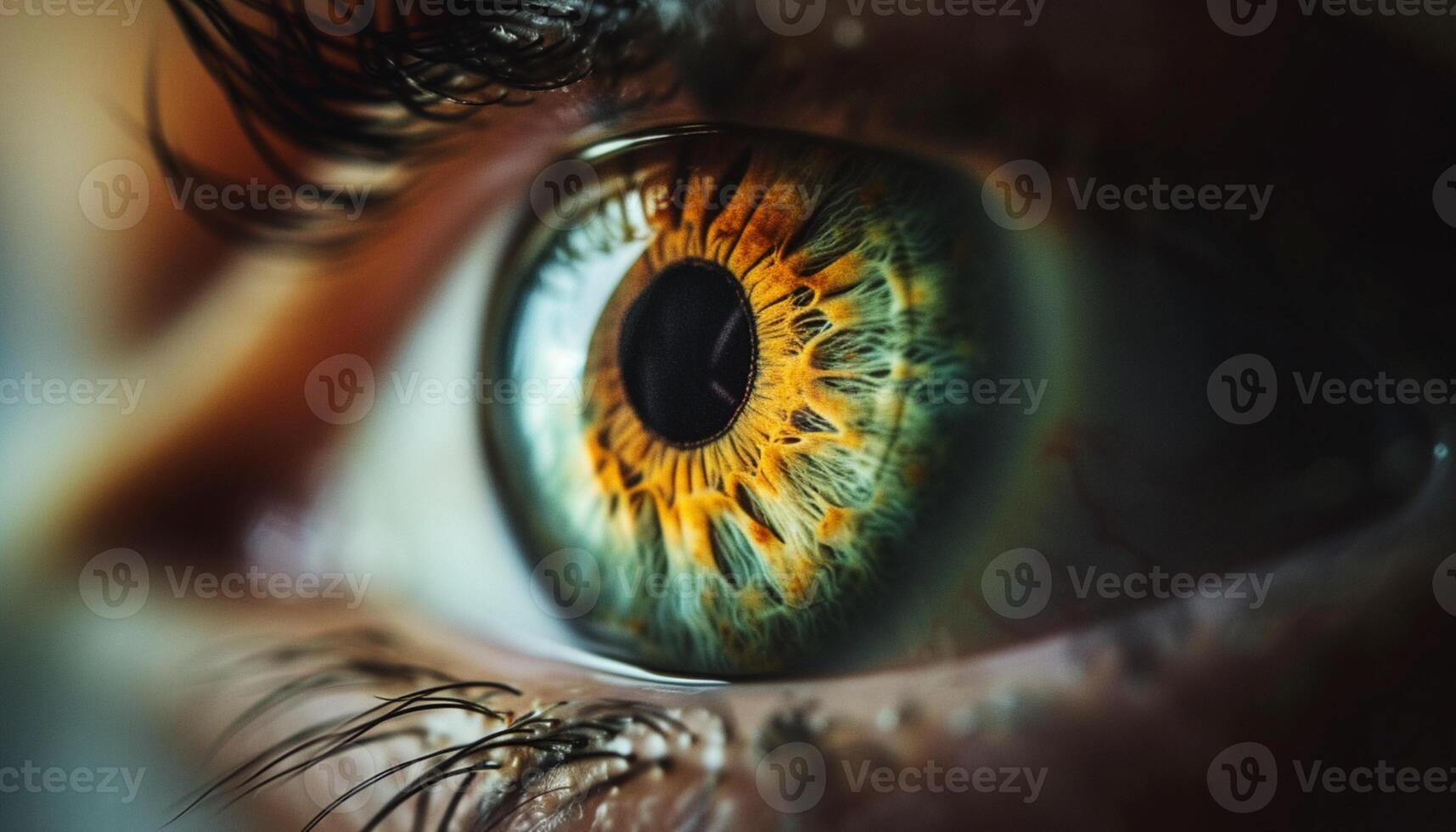 AI generated Close-up image of eyes photo