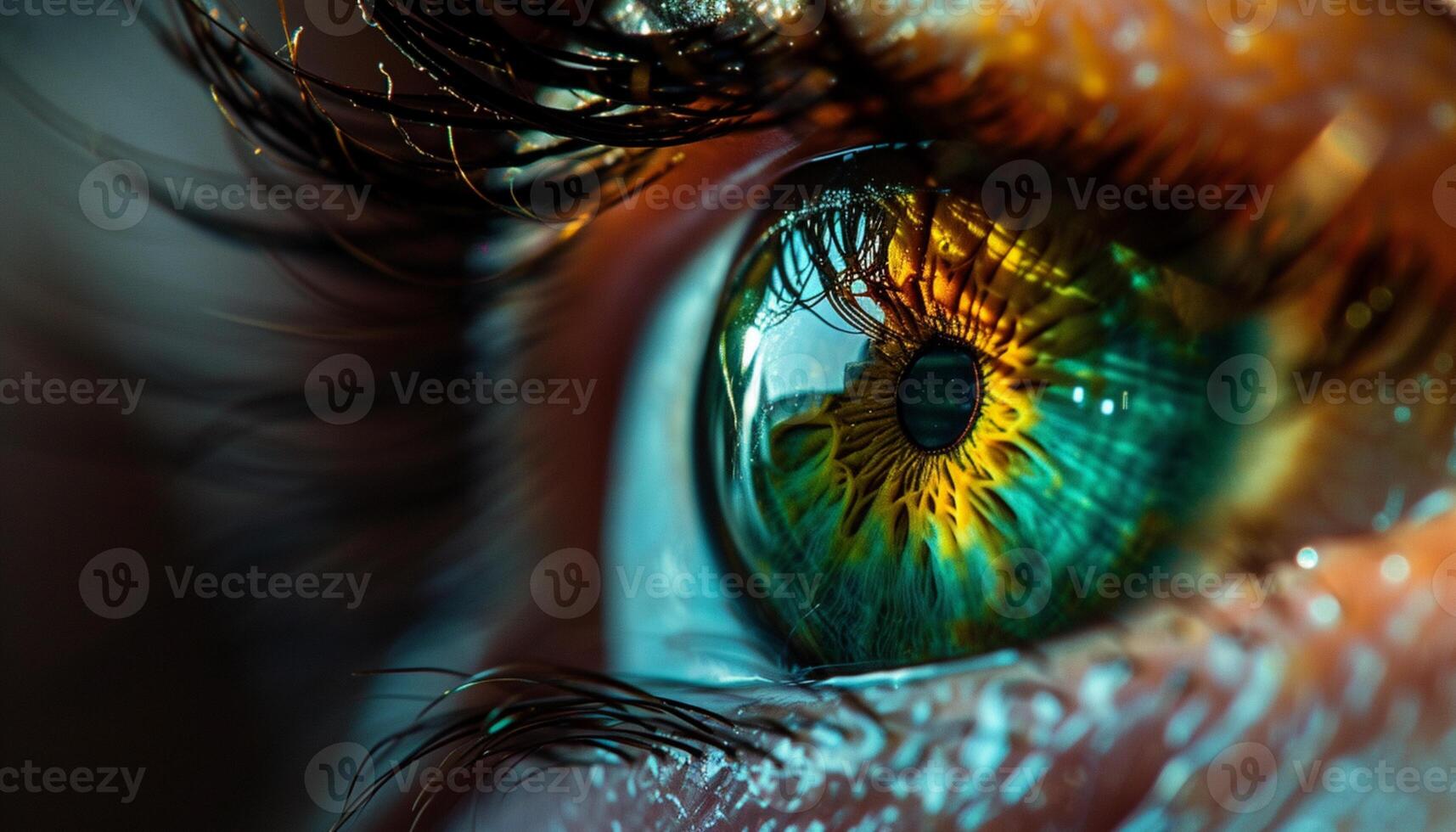 AI generated Close-up image of eyes photo