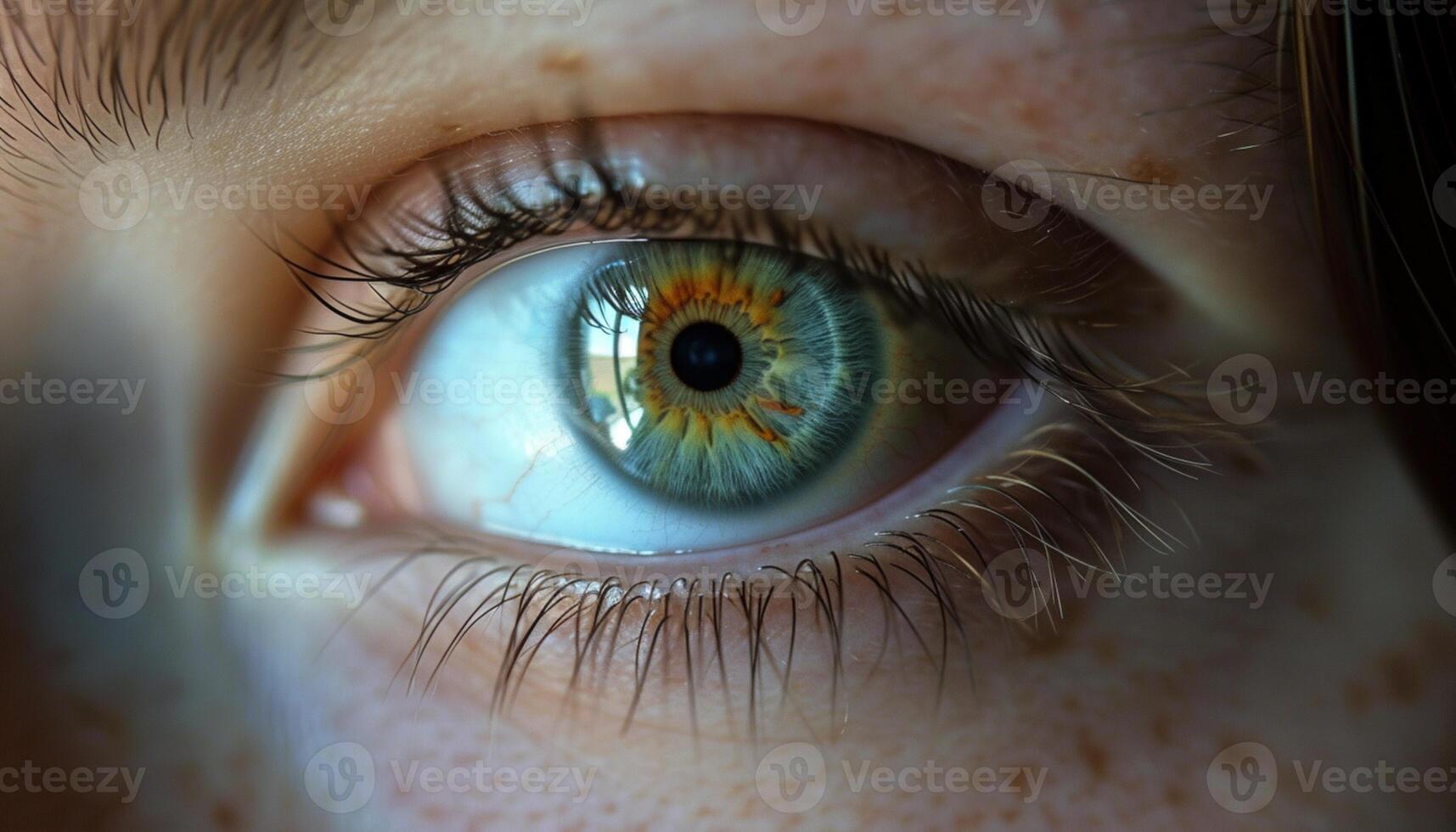 AI generated Close-up image of eyes photo