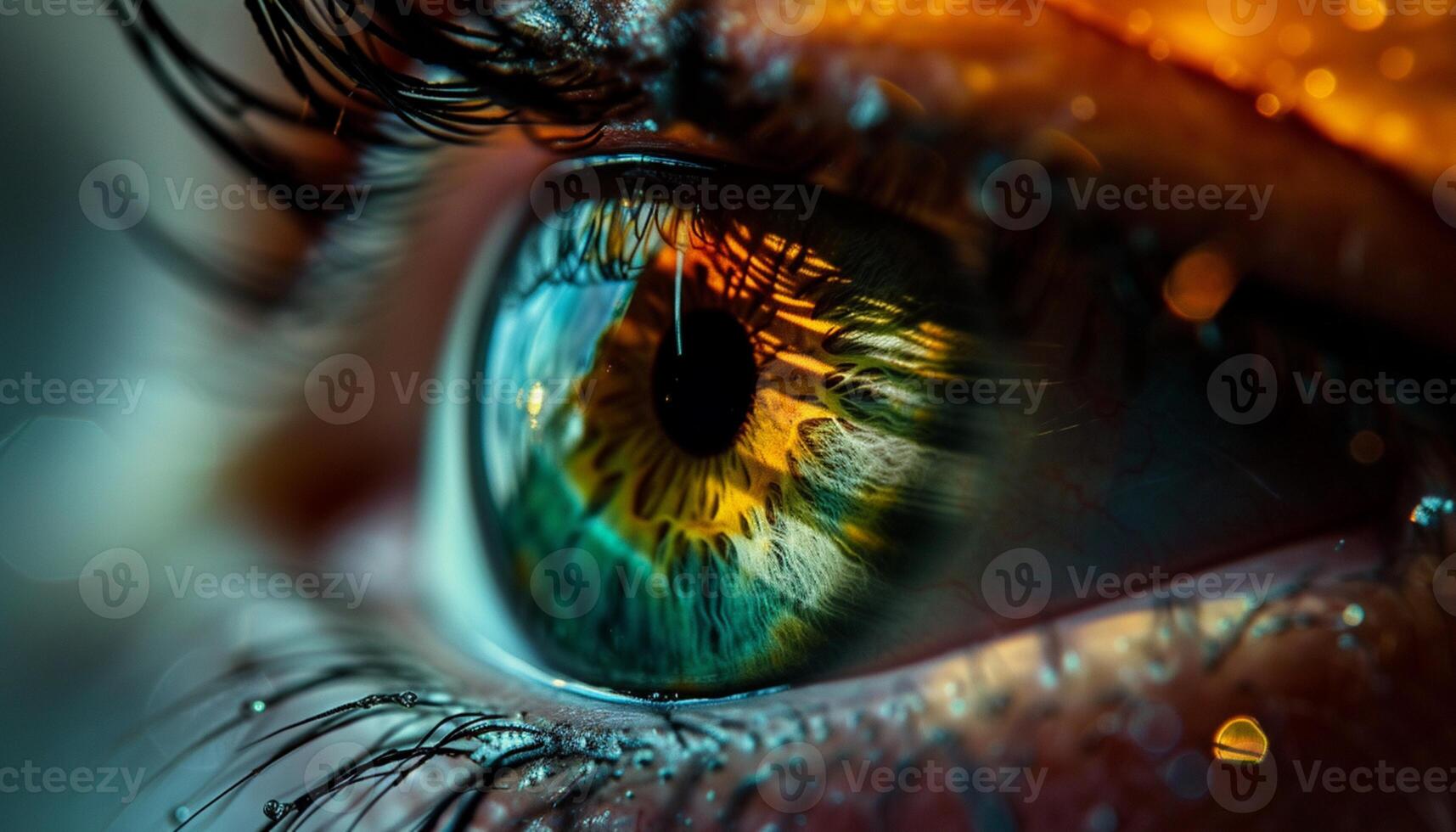 AI generated Close-up image of eyes photo
