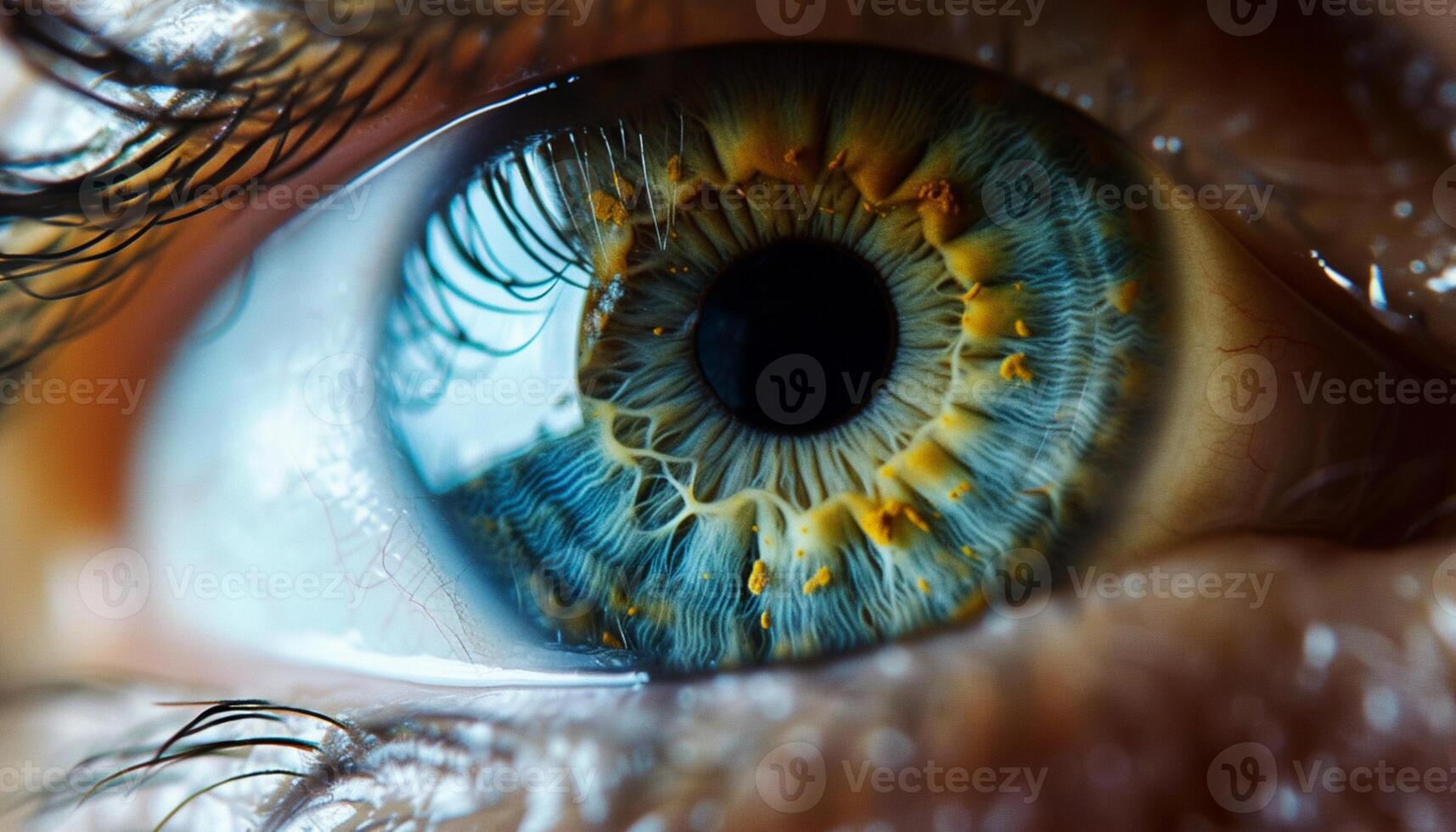 AI generated Close-up image of eyes photo