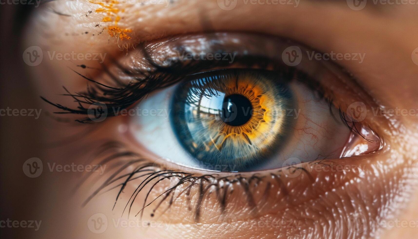 AI generated Close-up image of eyes photo