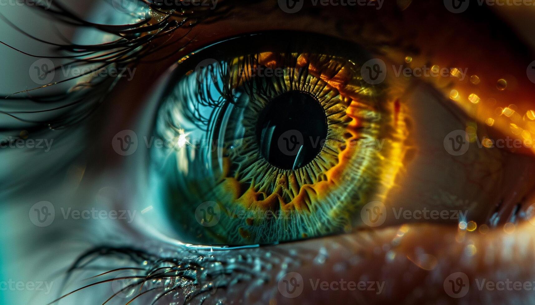 AI generated Close-up image of eyes photo