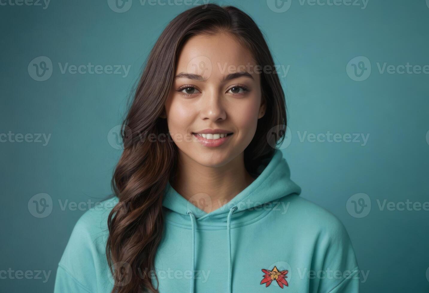 AI Generated Casual Hoodie and Warm Smile photo