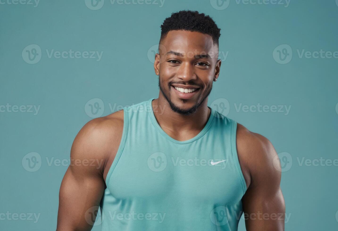 AI Generated Athletic Man in Tank Top photo