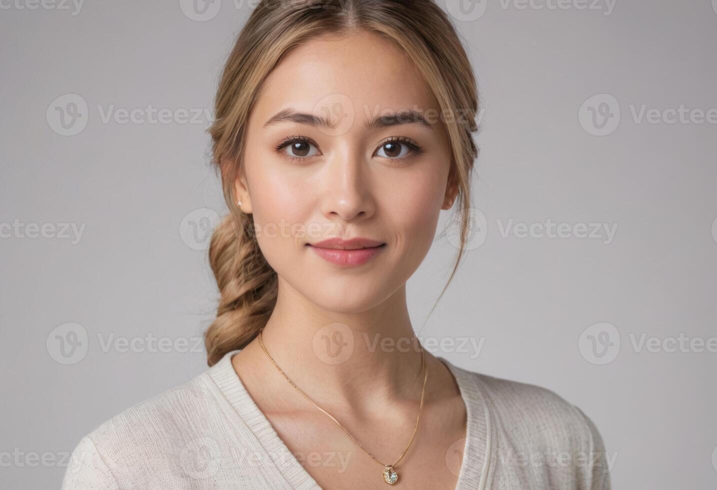 AI Generated Portrait of a Young Woman photo