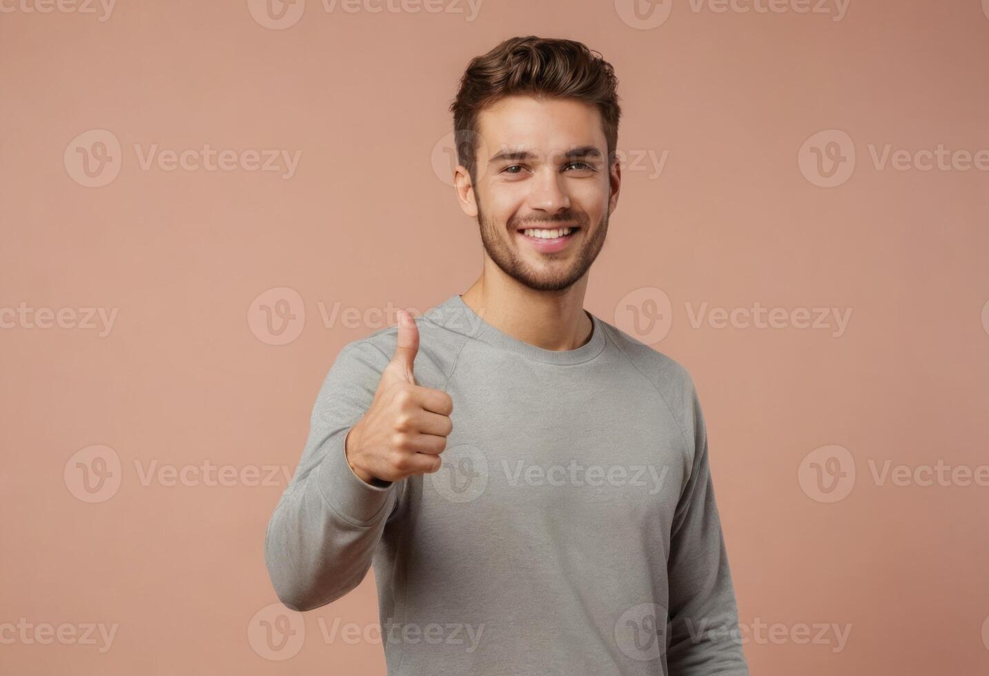 AI Generated Casual Man Giving Approval photo