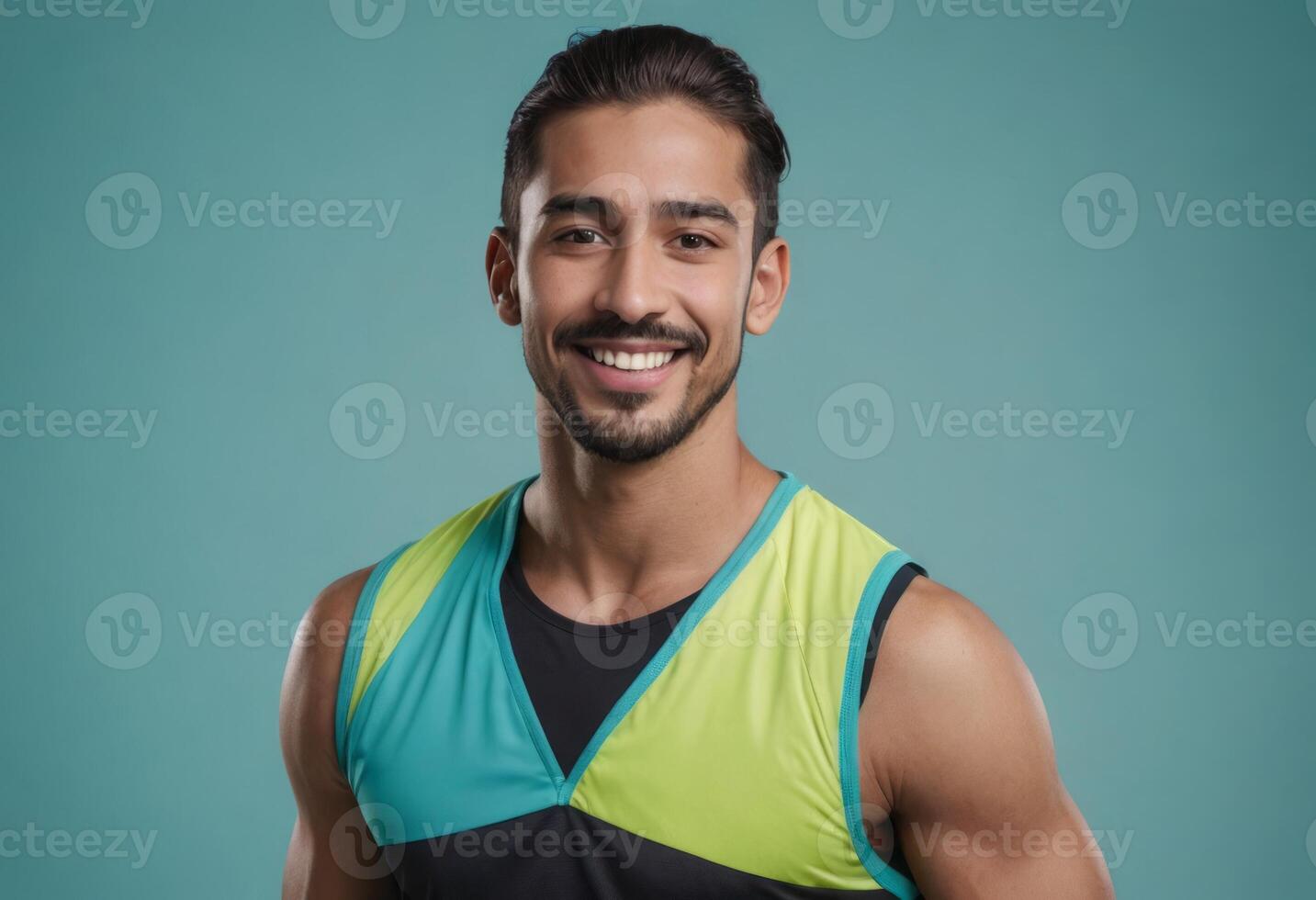 AI Generated Sporty Man in Athletic Vest photo