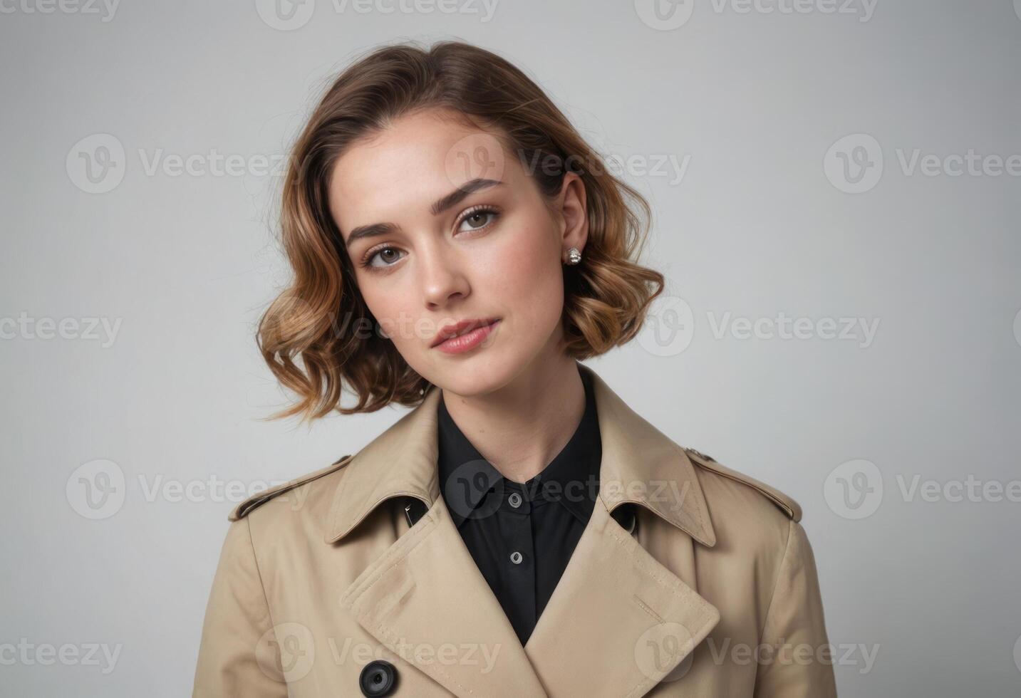 AI Generated Stylish Trench Coat Look photo