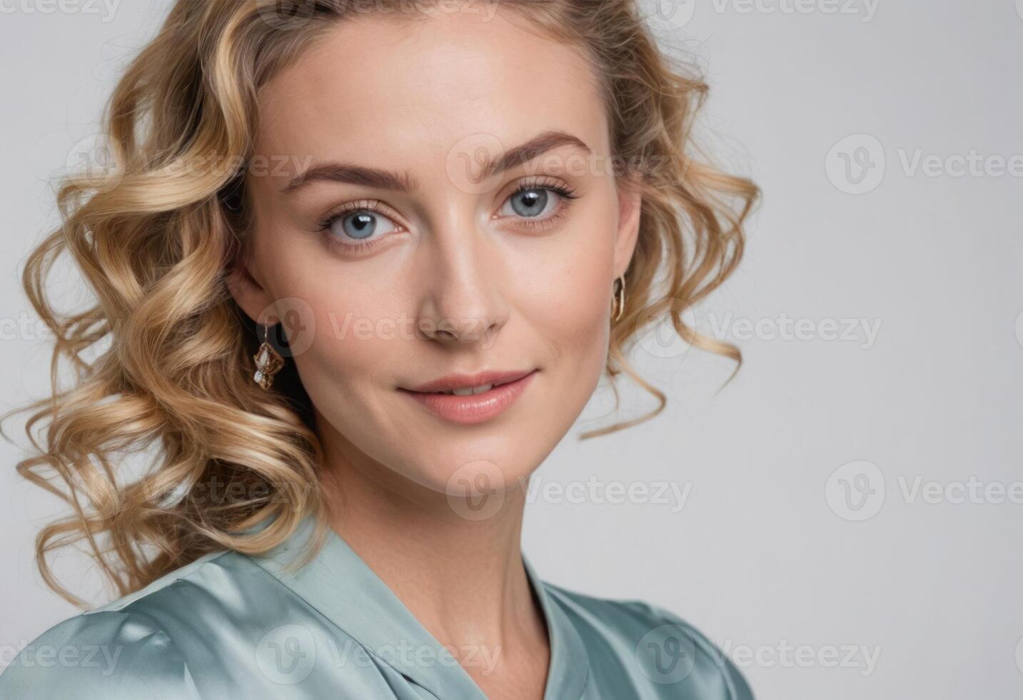 AI Generated Glamorous Curly Hairstyle photo
