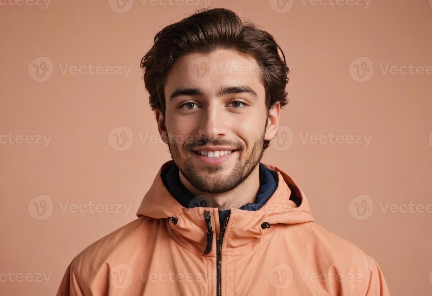 AI Generated Adventurous Man in Outdoor Gear photo