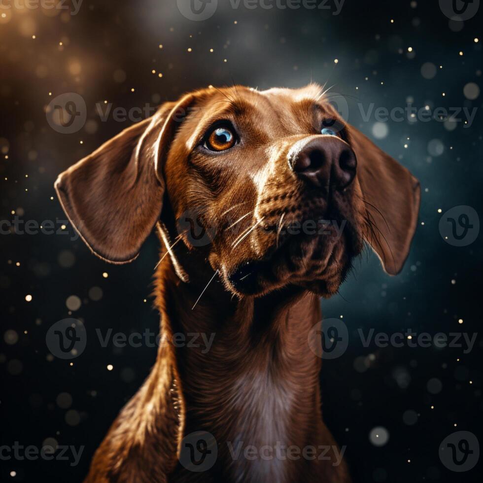 AI generated A gentle and calm dog is watching beautiful image photo