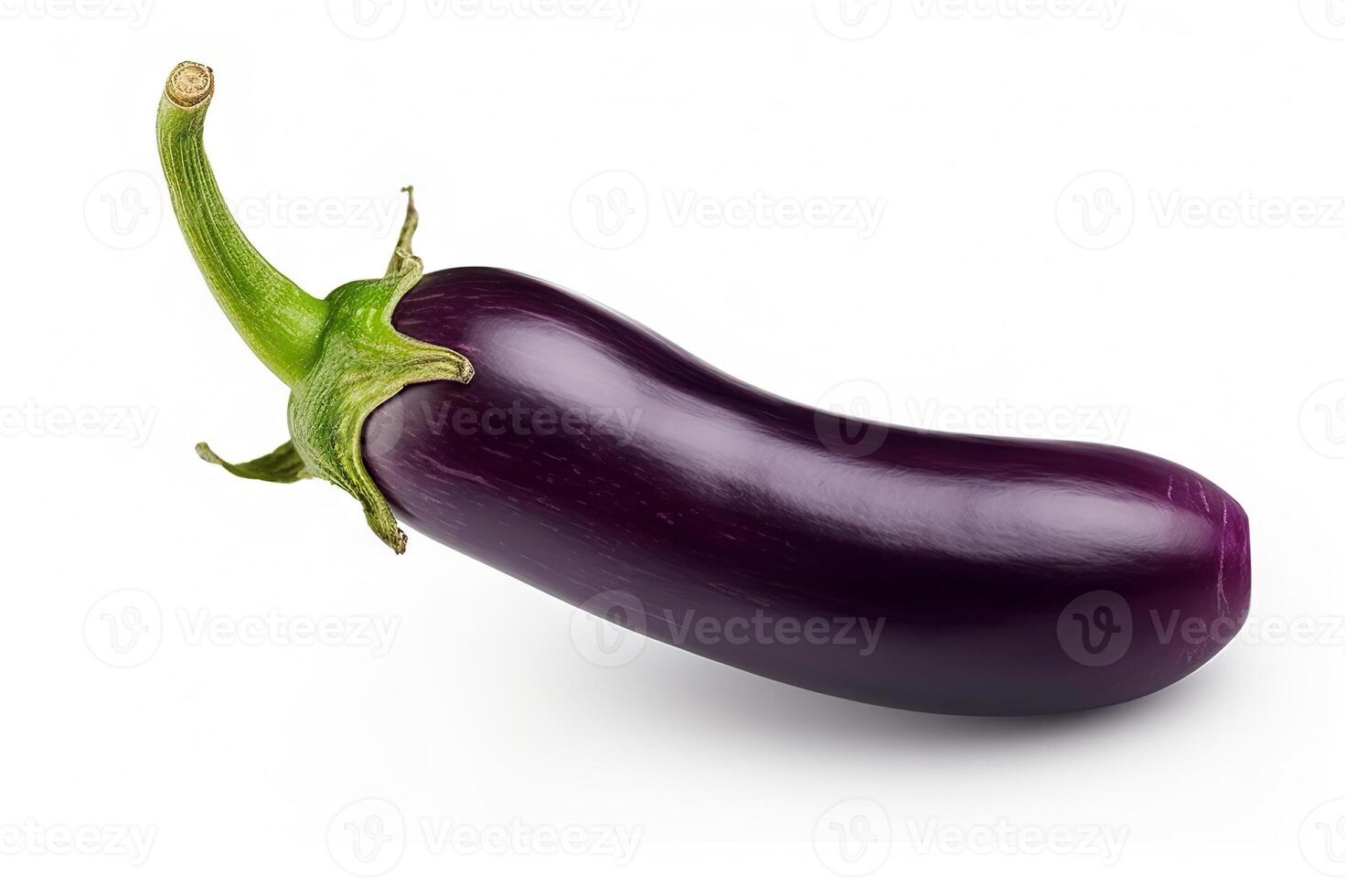 AI generated Fresh eggplant isolated on white background. created with Generative AI photo