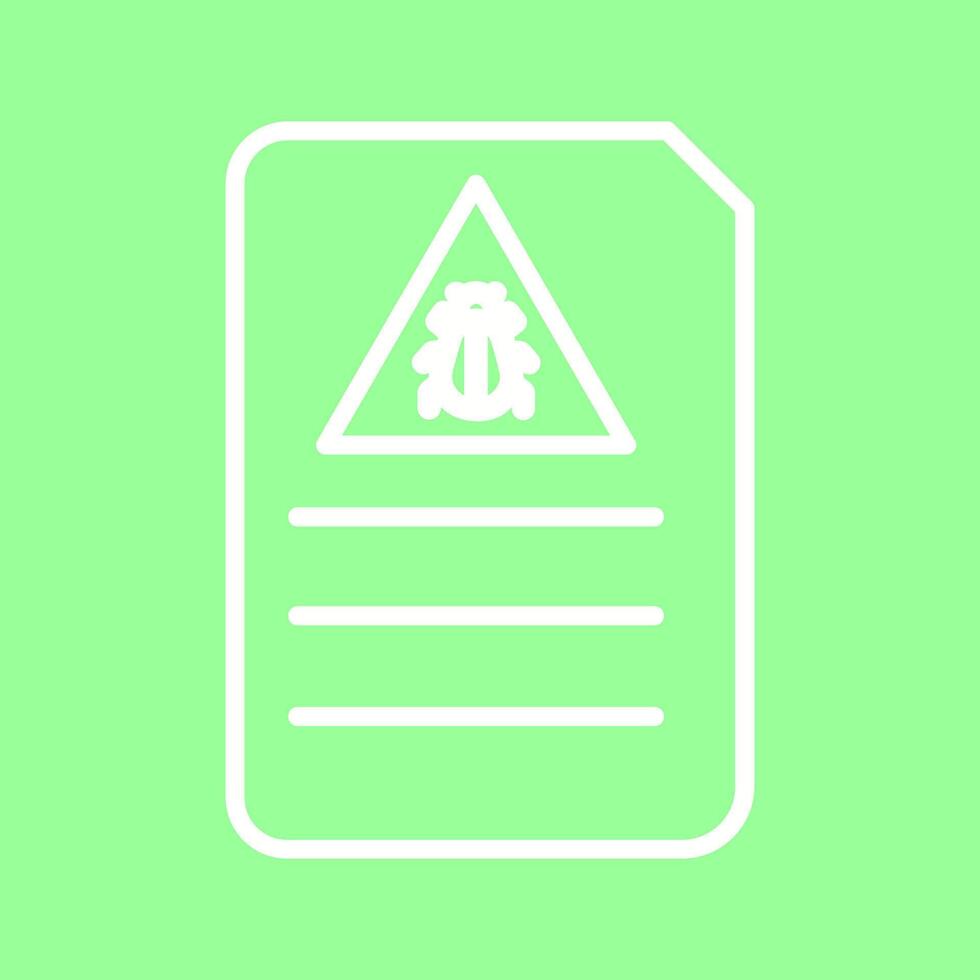 Bug Document Vector Icon