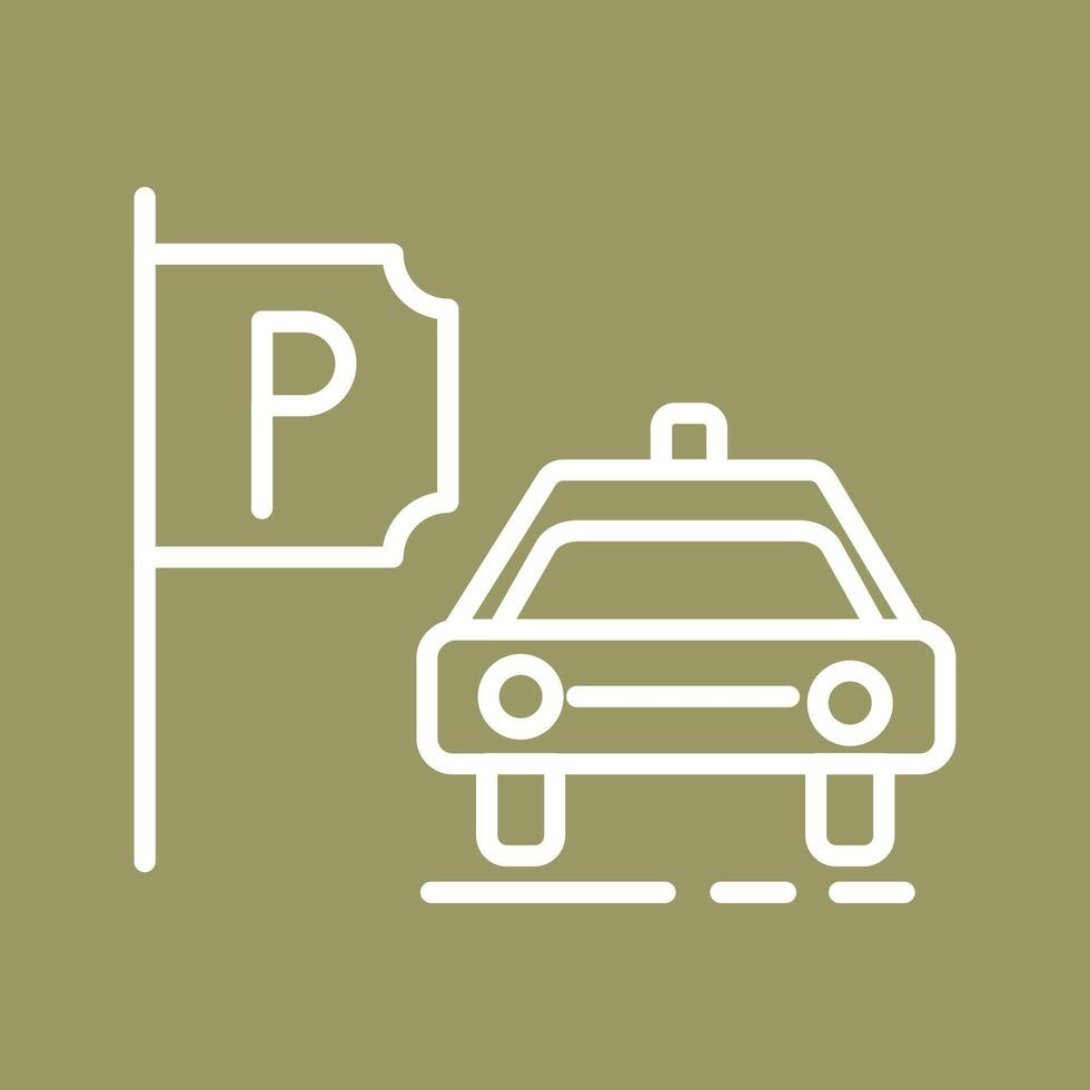 Taxi Stand Vector Icon