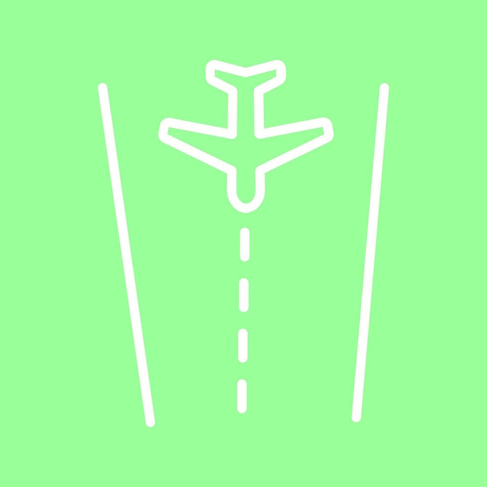 Plane on Runway Vector Icon