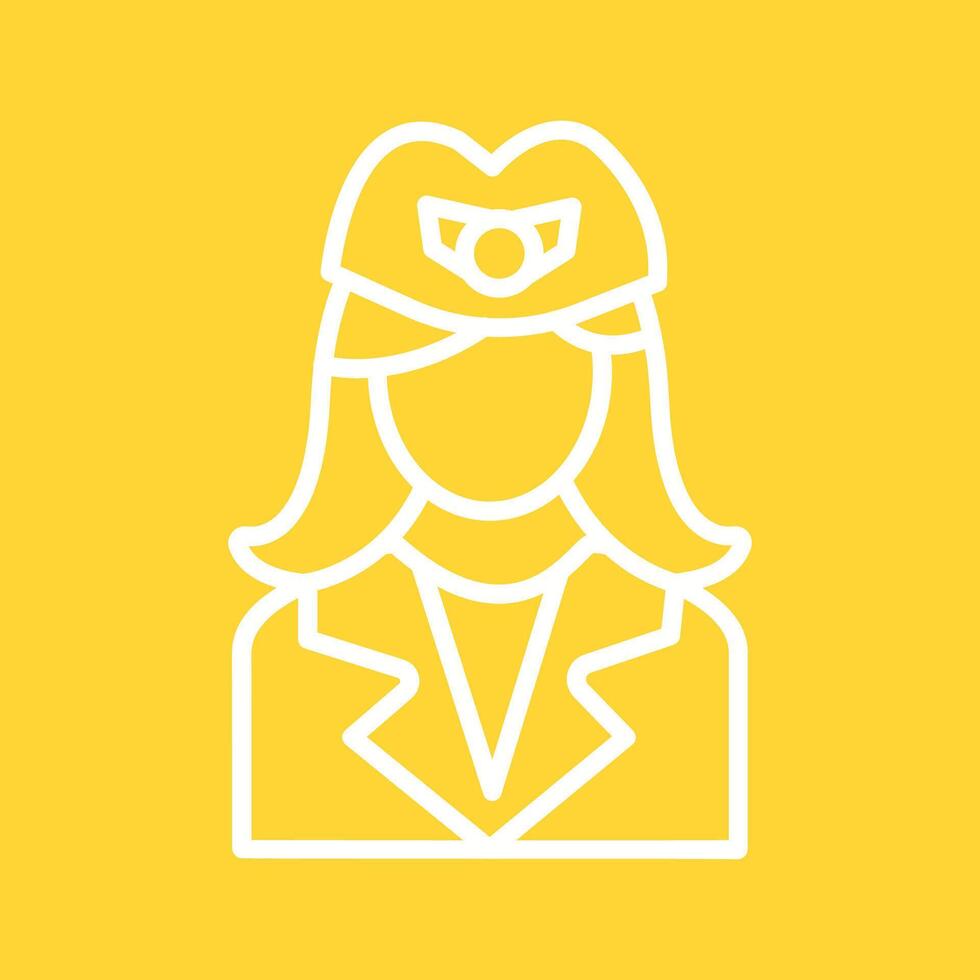 Flight Attendant Vector Icon