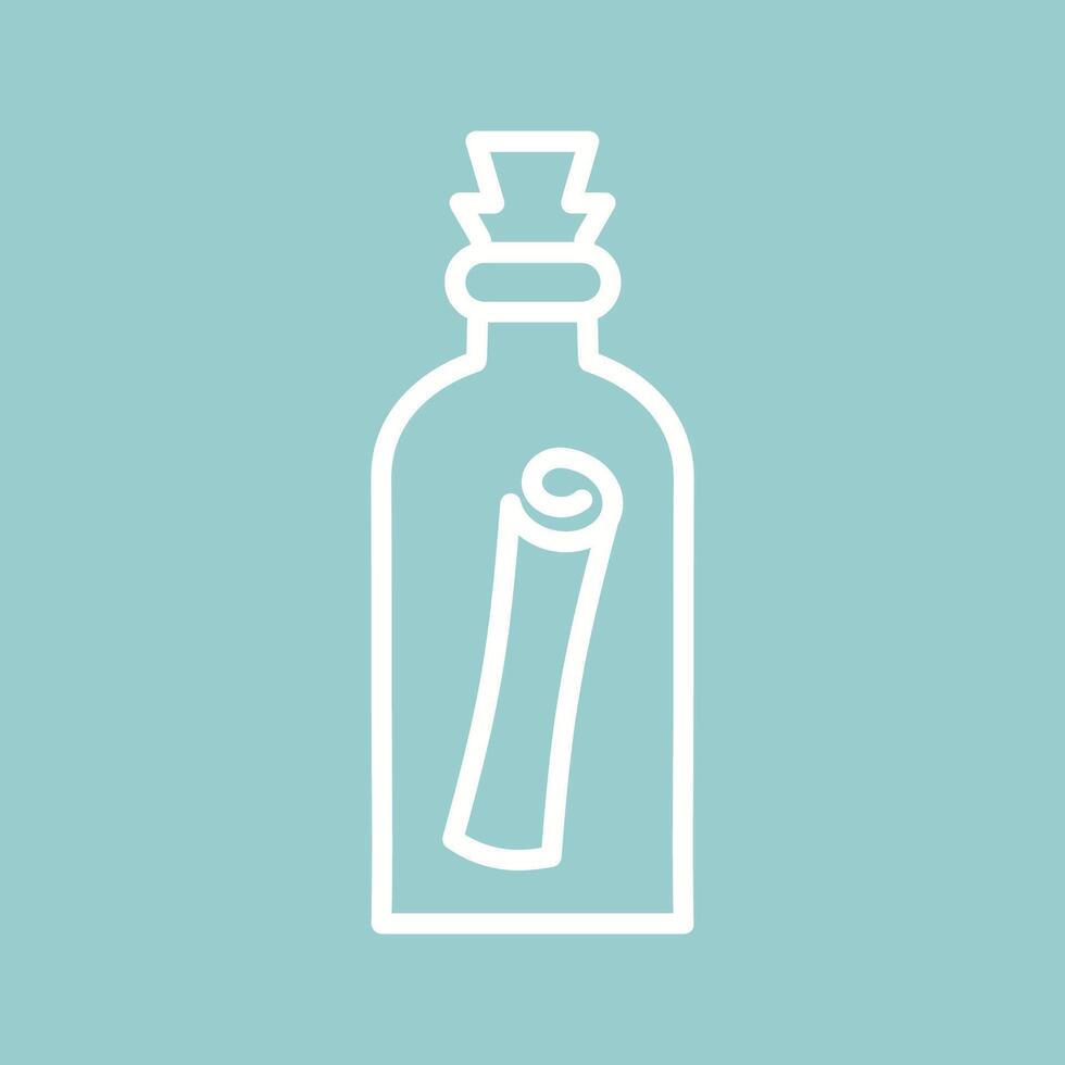 Scroll in Bottle Vector Icon