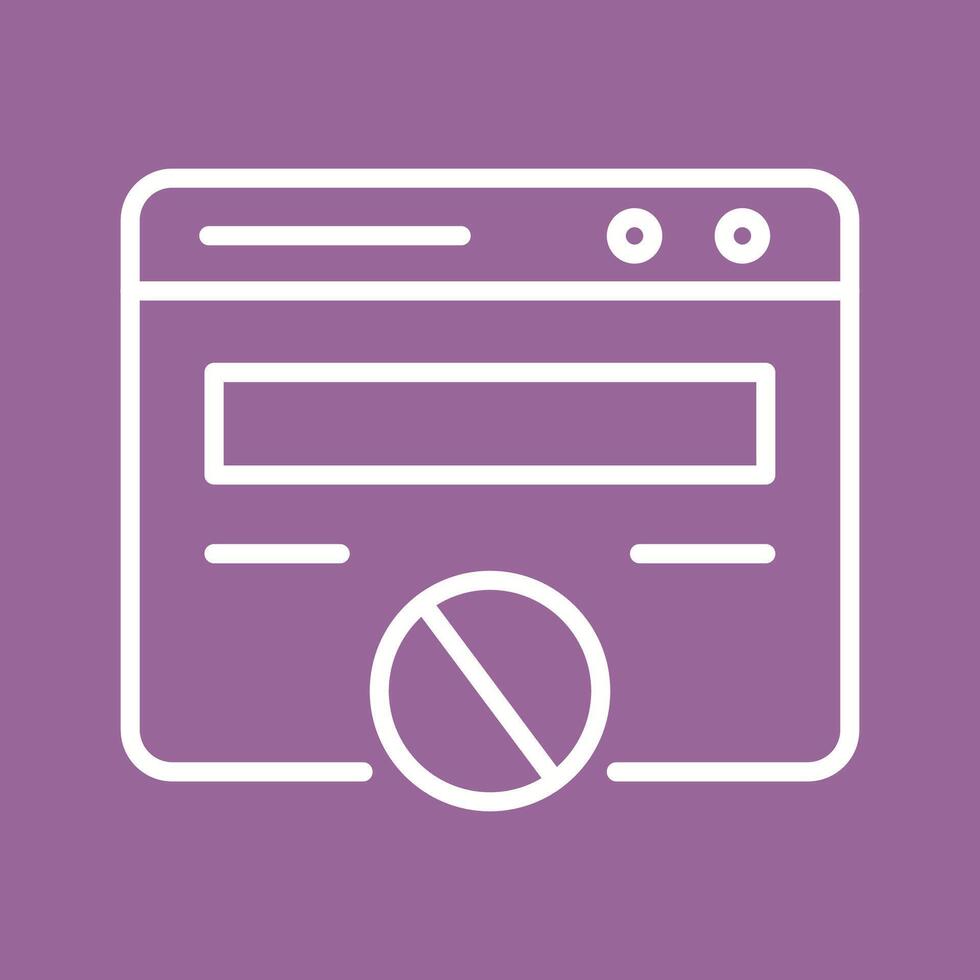 Block Website Vector Icon