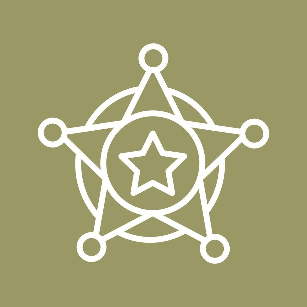 Sheriff Badge Vector Icon