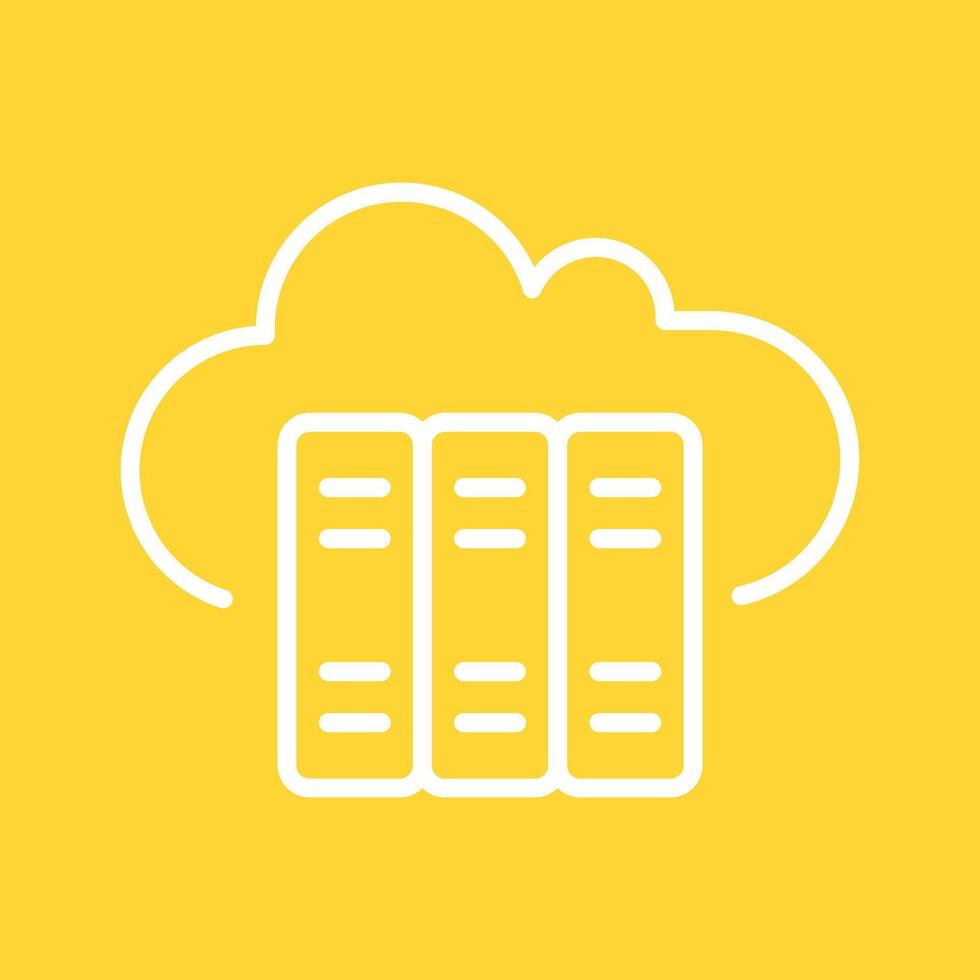 Cloud Library Vector Icon