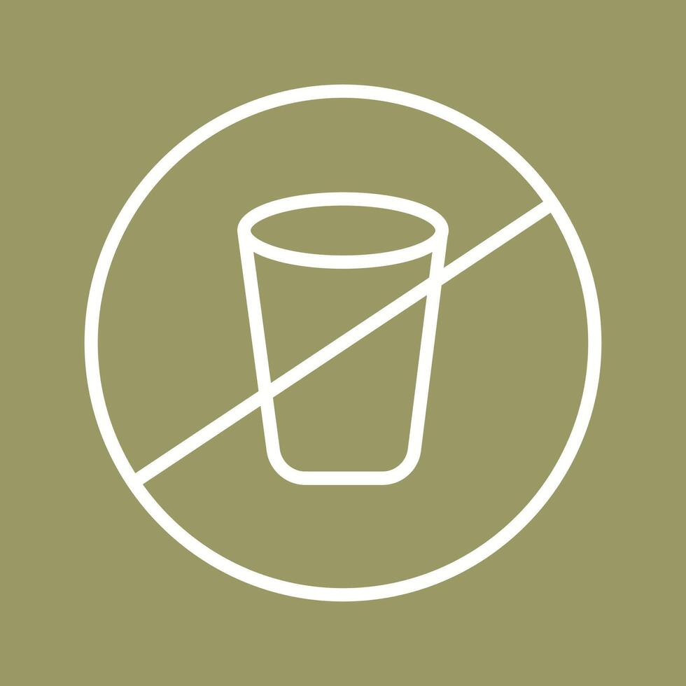 No Drinks Vector Icon