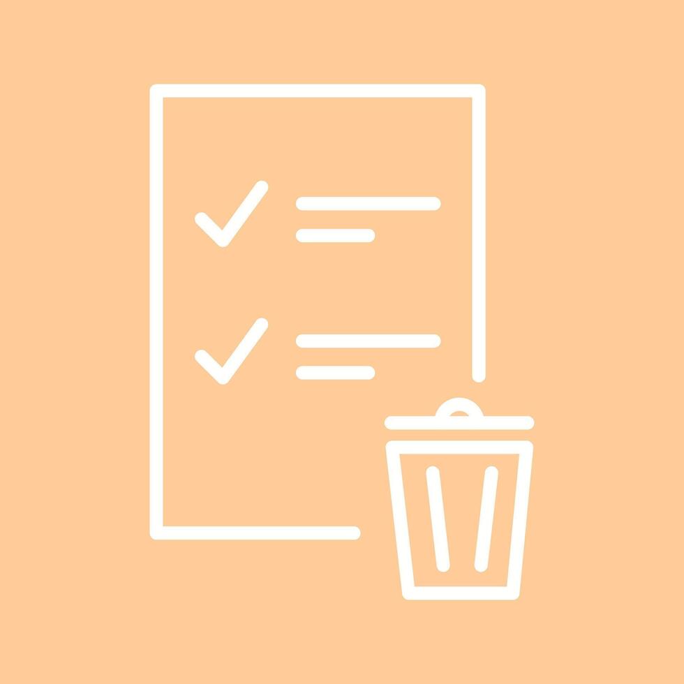 Trash List Vector Icon