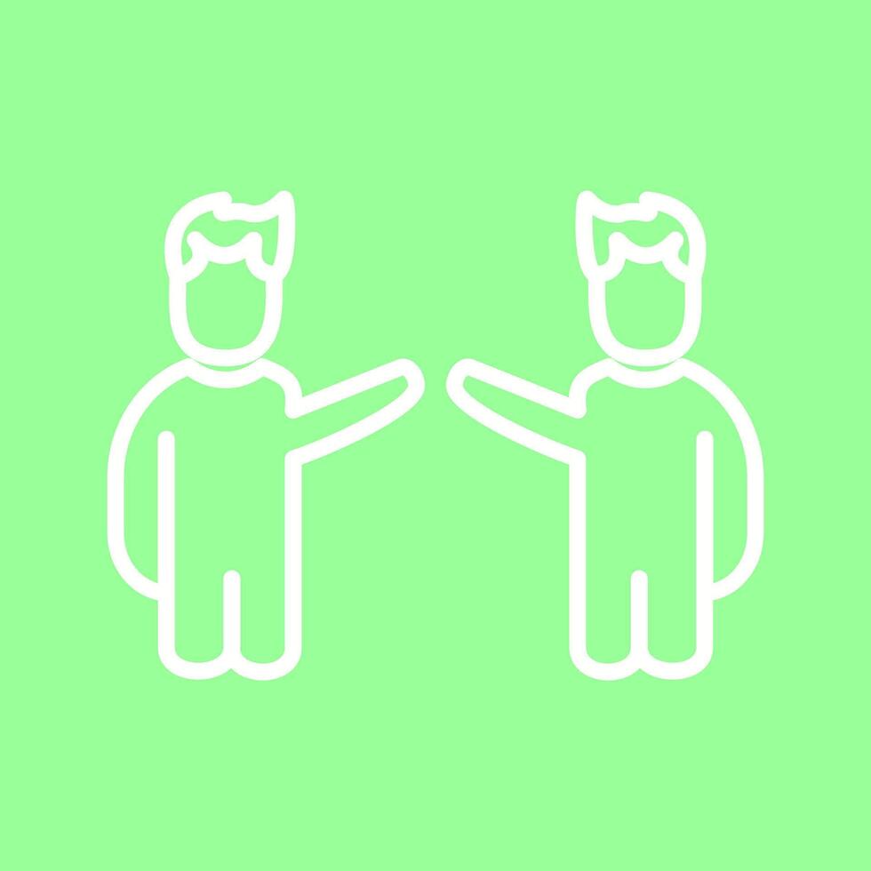 Waving to People I Vector Icon