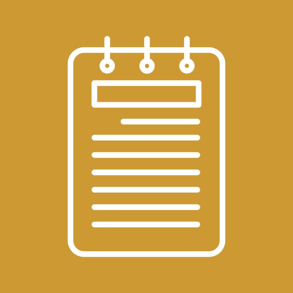 Notepad Vector Icon