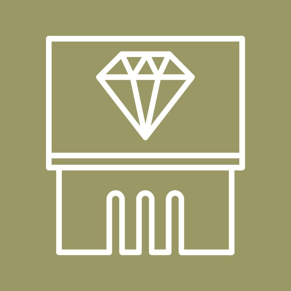 icono de vector de exhibición de diamantes