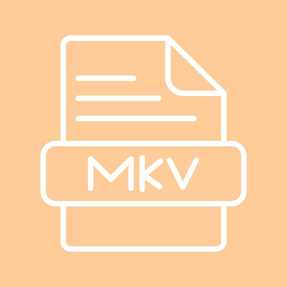 icono de vector mkv