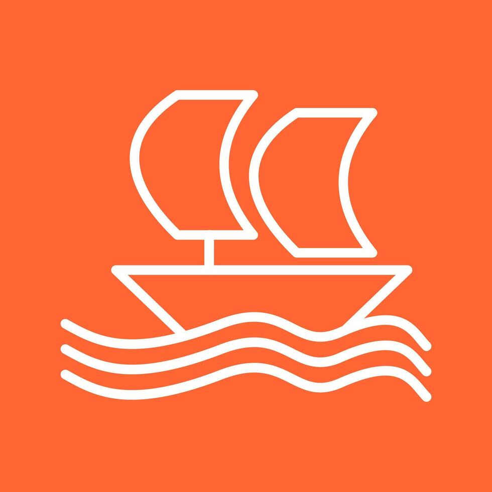 icono de vector de barco