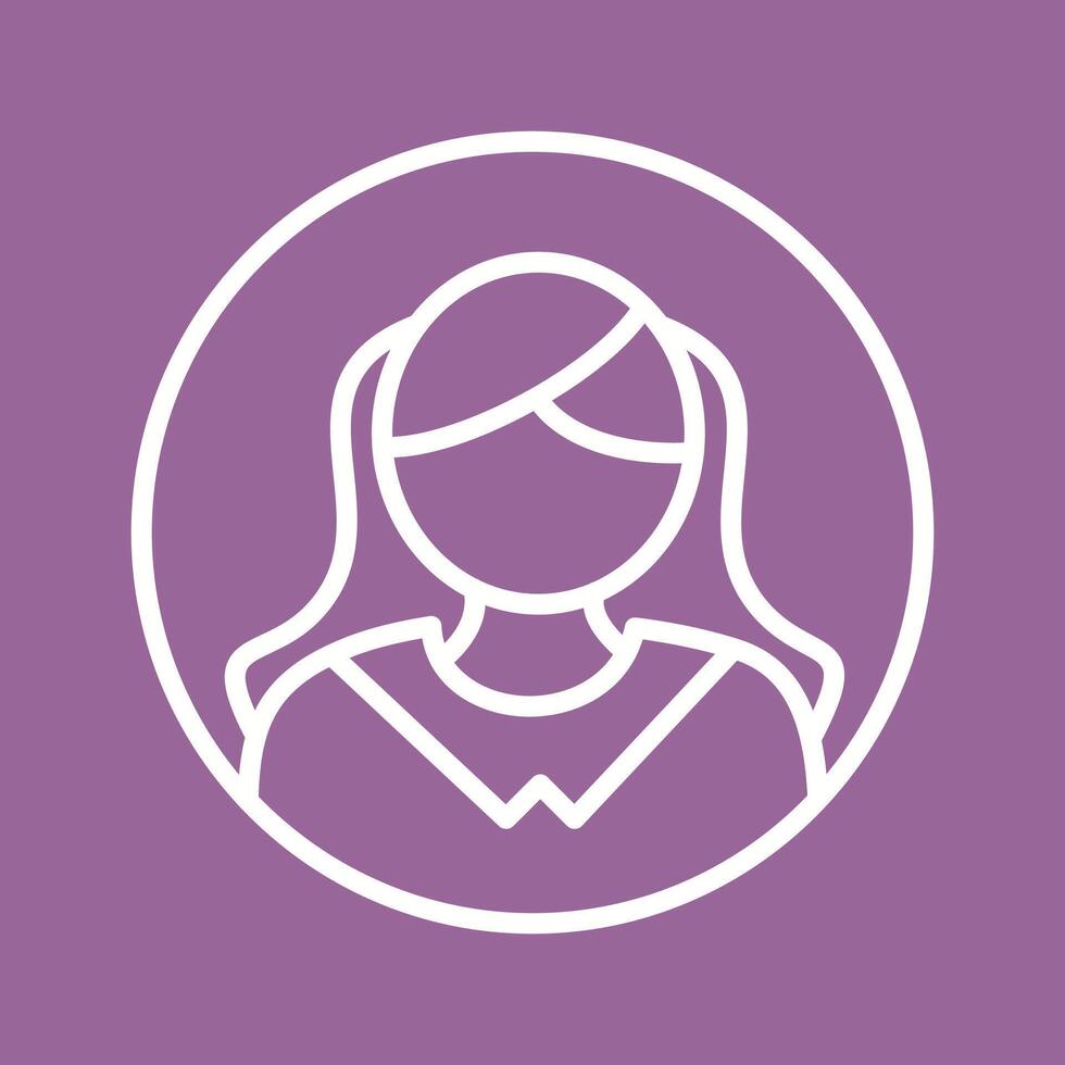 Female Profile Vector Icon