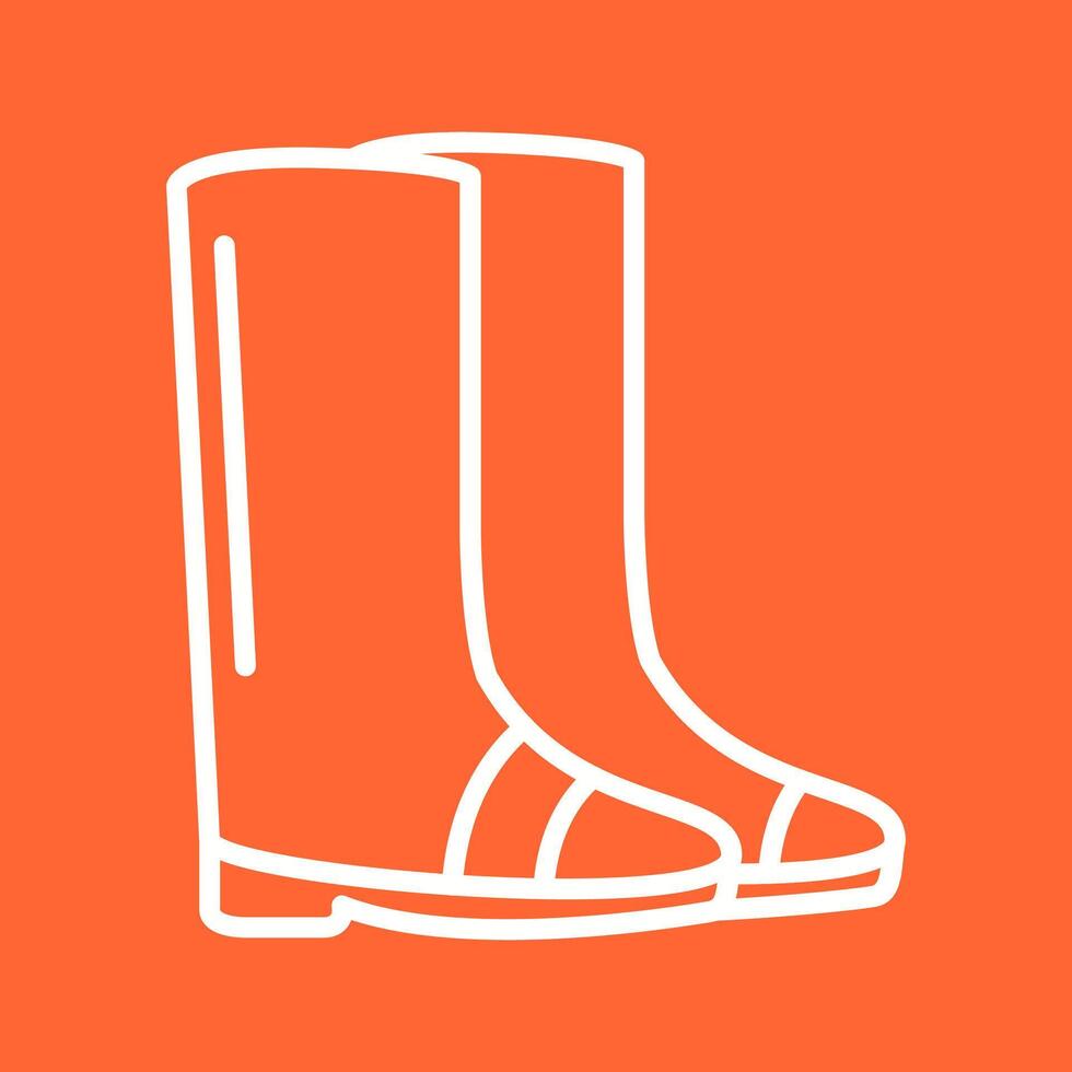 icono de vector de botas de jardinería