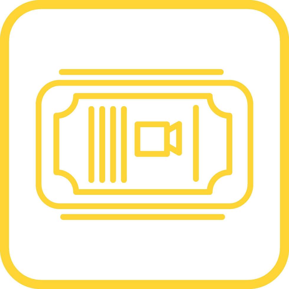 Cinema Ticket Vector Icon