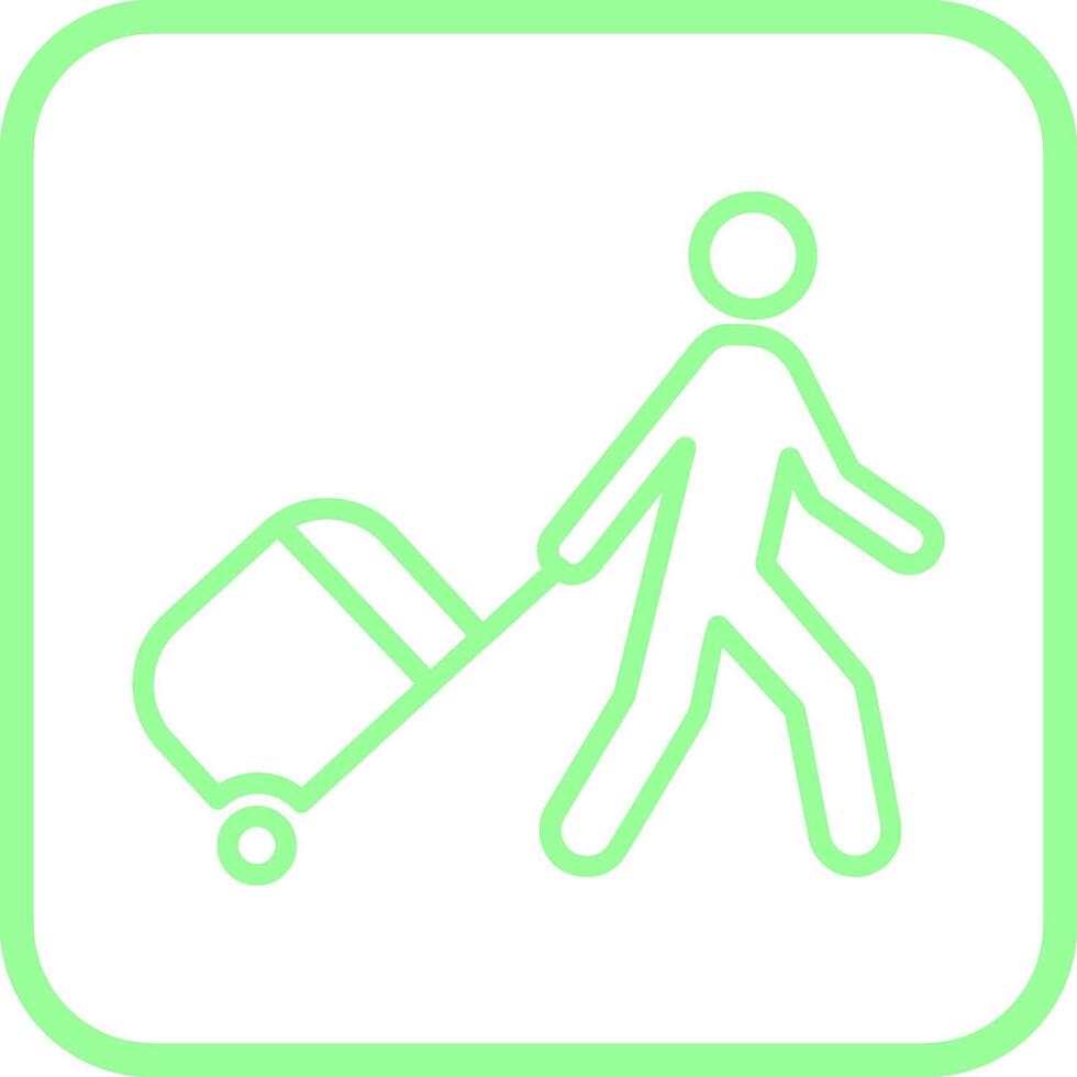 Walking with Luggage Vector Icon